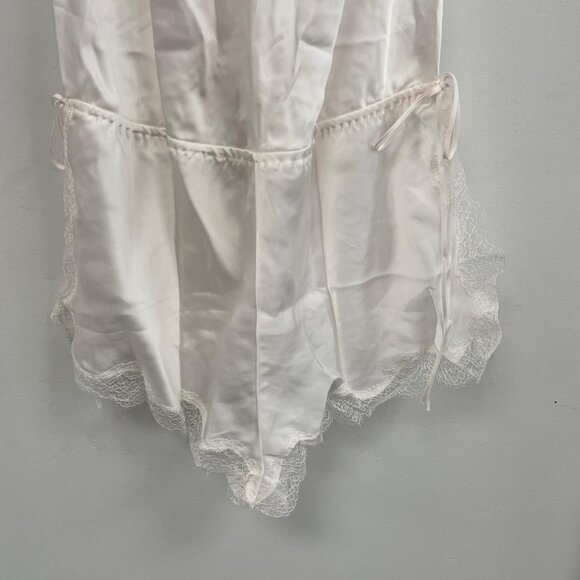 NWT - Victoria's Secret Satin Side-Tie Romper, Coconut White - Size XL - Picture 7 of 12